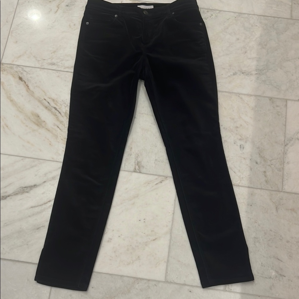 Loft black velvet pant size 27/4